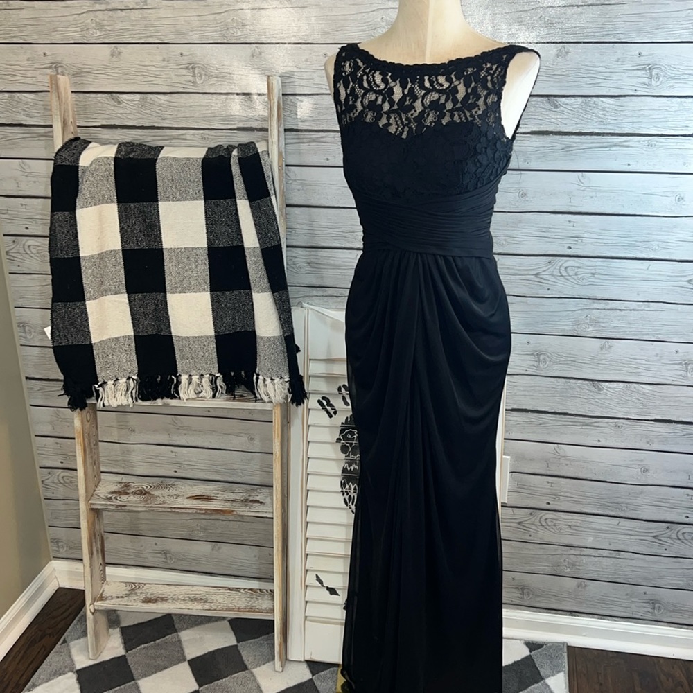 David Bridal Black long gown